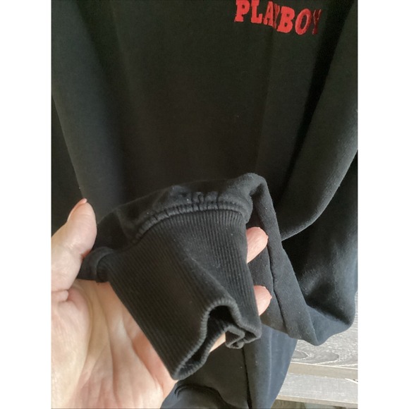 Playboy Misguided 2013 Black Hoodie Sweatshirt Preowned - Picture 5 of 11